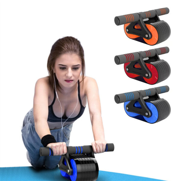 Double Wheel Abdominal Exerciser Women Men Rebound Roller Sports Home Exercise Device - Image 5