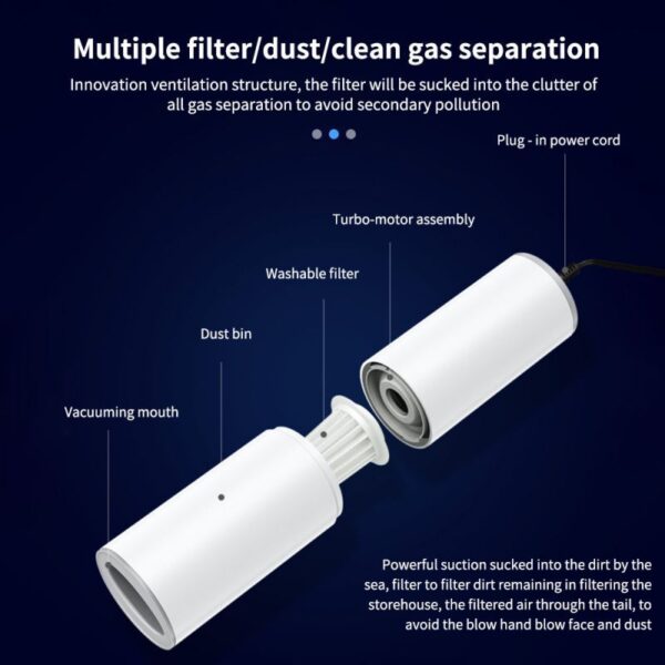 Portable Handheld Vacuum Cleaner Car Charger - Image 8