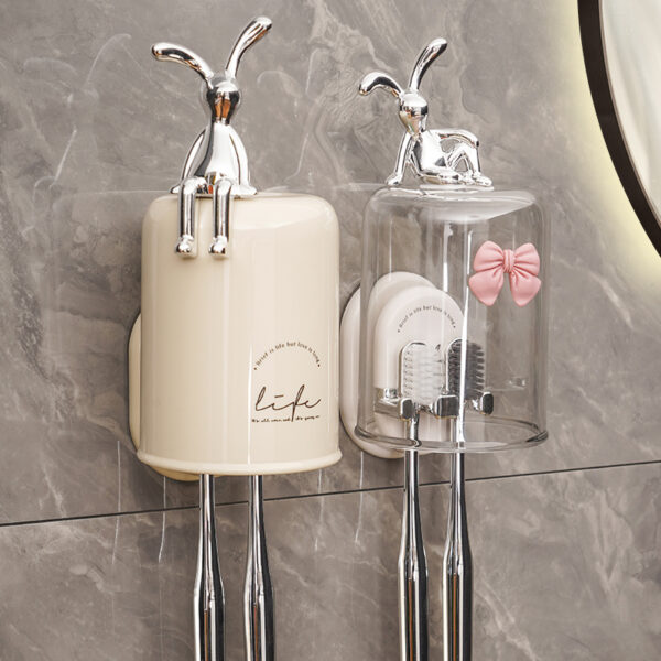 Multifunctional Toothbrush Holder, Bathroom Not Easy To Fall, Wall-Mounted Mirror - Image 8