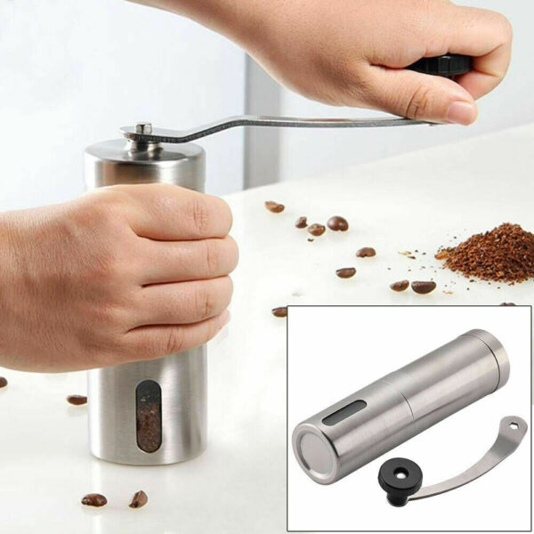 Hand Crank Pepper Conical Burr Grinder Coffee Beans Mill Muller Stainless Steel - Image 5