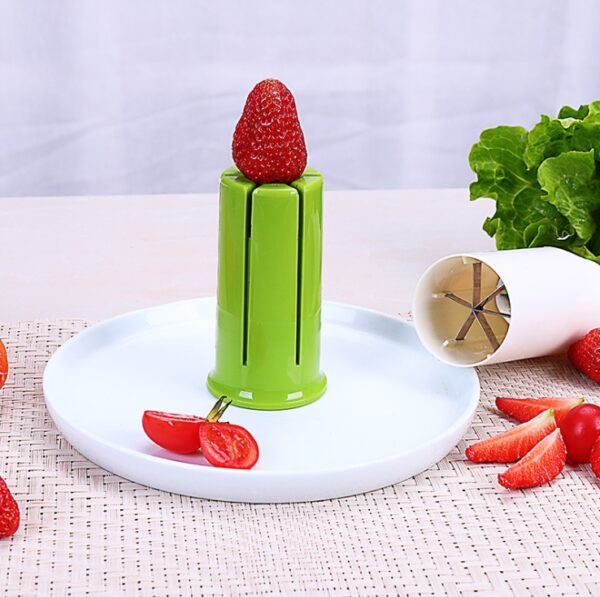 a strawberries on a green device