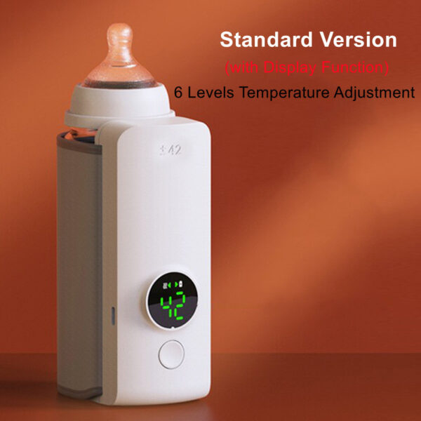 Portable Wireless Rechargeable Baby Heating Temperature Milk Warmer Bottle - Image 7